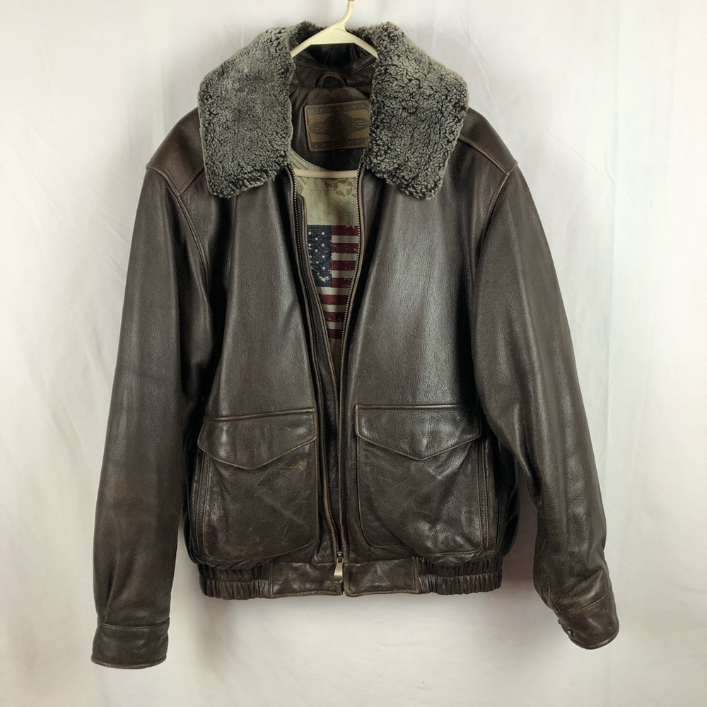 Men’s bomber Leather coat durable on heavy side Top Gunish